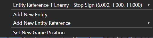 Entity reference menu